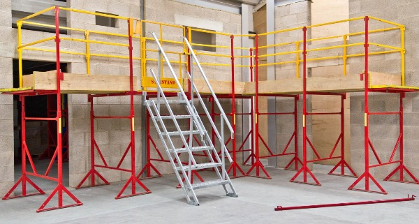 SafeStand® 6 Tread Staircase in use. 